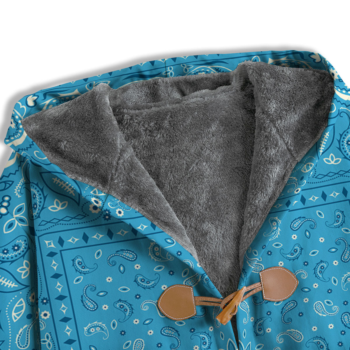 Paisley Bandana Light Blue Print Men's Windbreaker Jacket-grizzshop