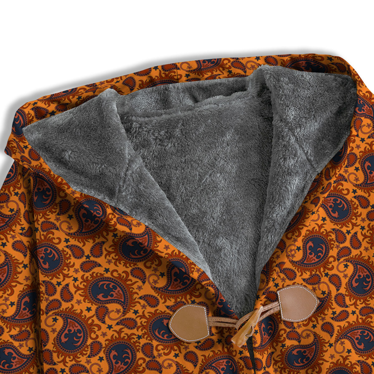 Paisley Bandana Orange Print Men's Windbreaker Jacket-grizzshop