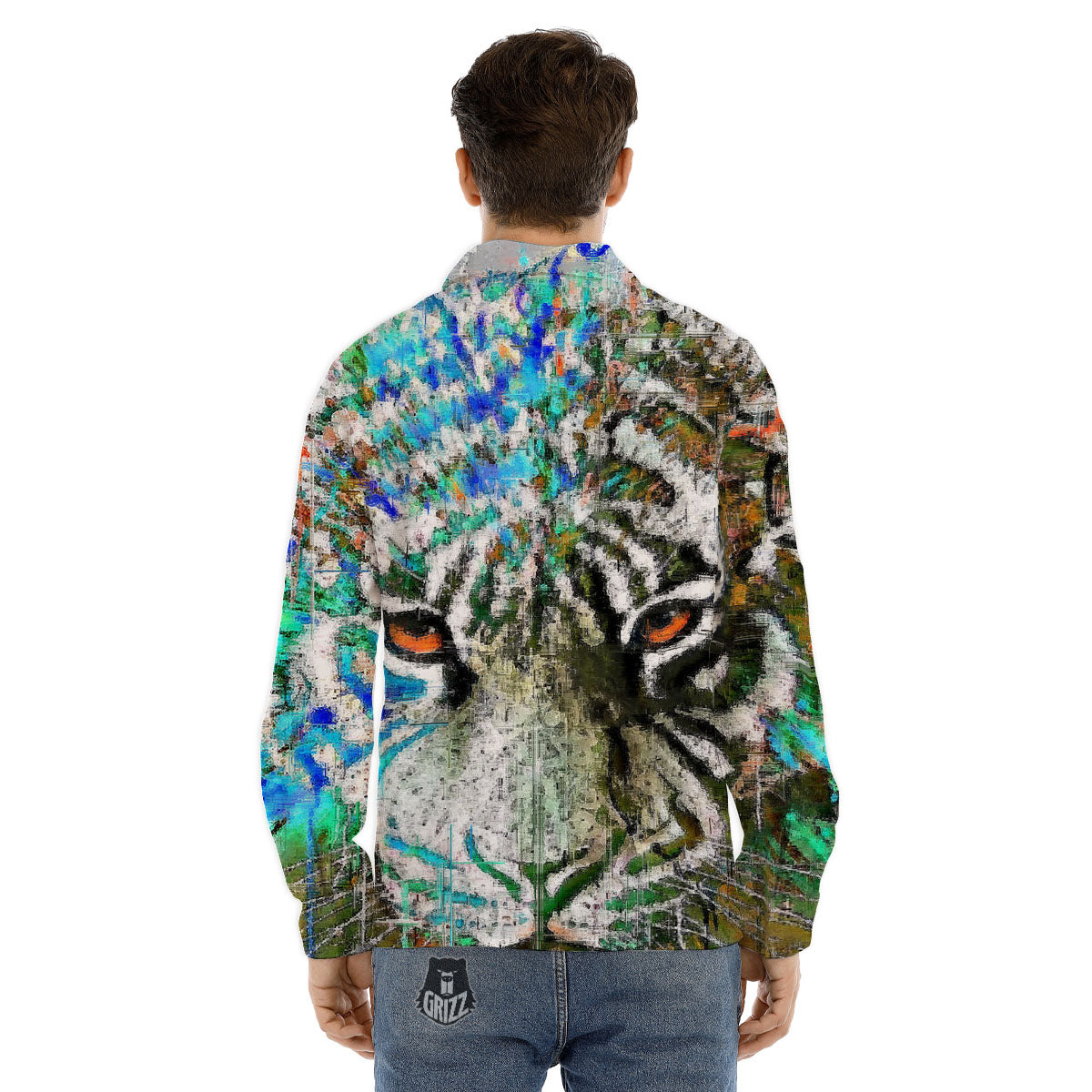 Paisley Bandana White And Red Print Men's Dress Shirts-grizzshop