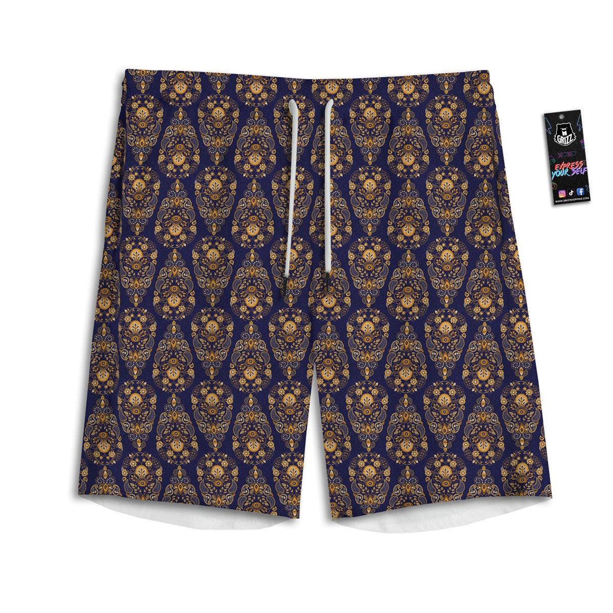 Pixel Leo Print Men's Athletic Shorts