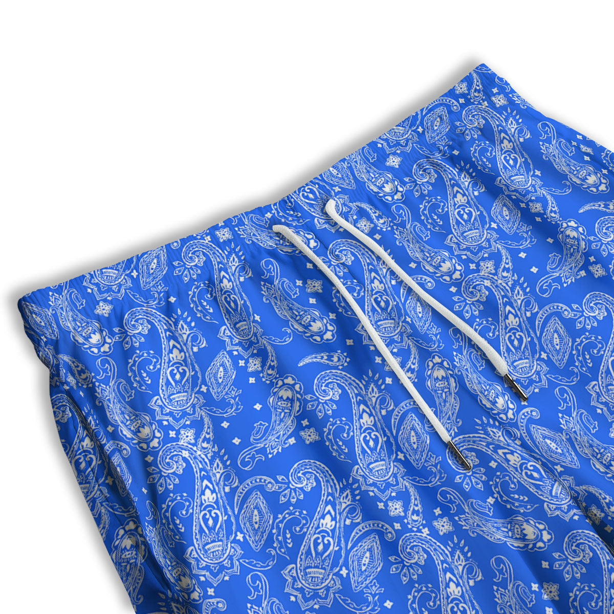 Paisley Blue Bohemian Print Pattern Men's Athletic Shorts