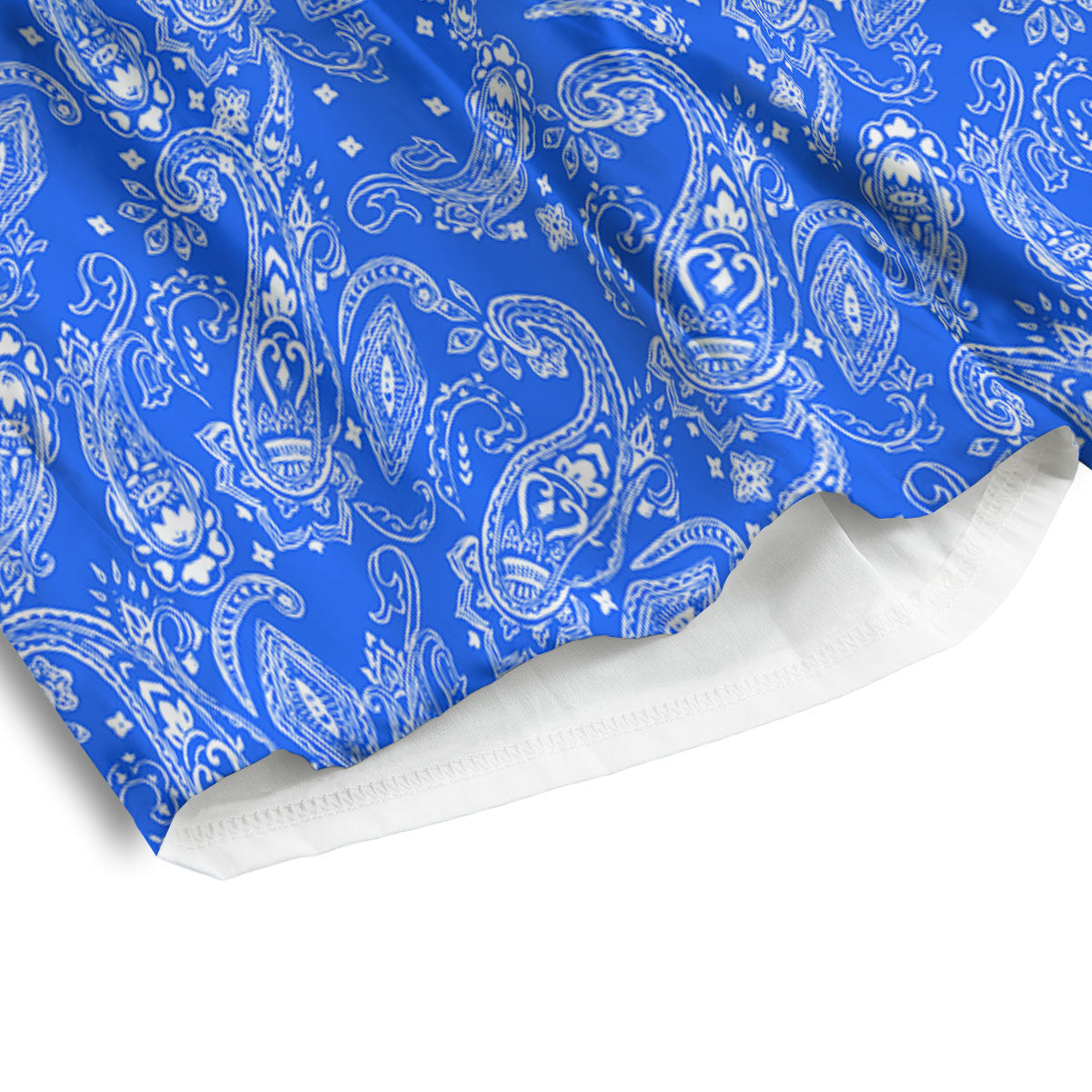 Paisley Blue Bohemian Print Pattern Men's Athletic Shorts