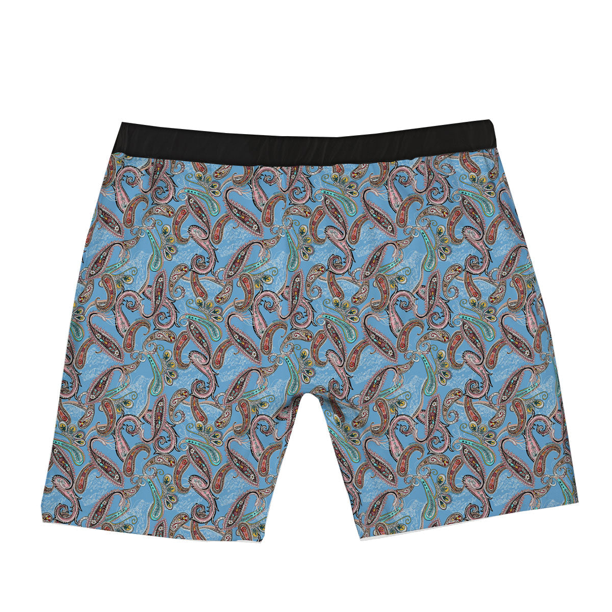 Paisley Bohemian Blue Sky Print Pattern Boxer Briefs-grizzshop