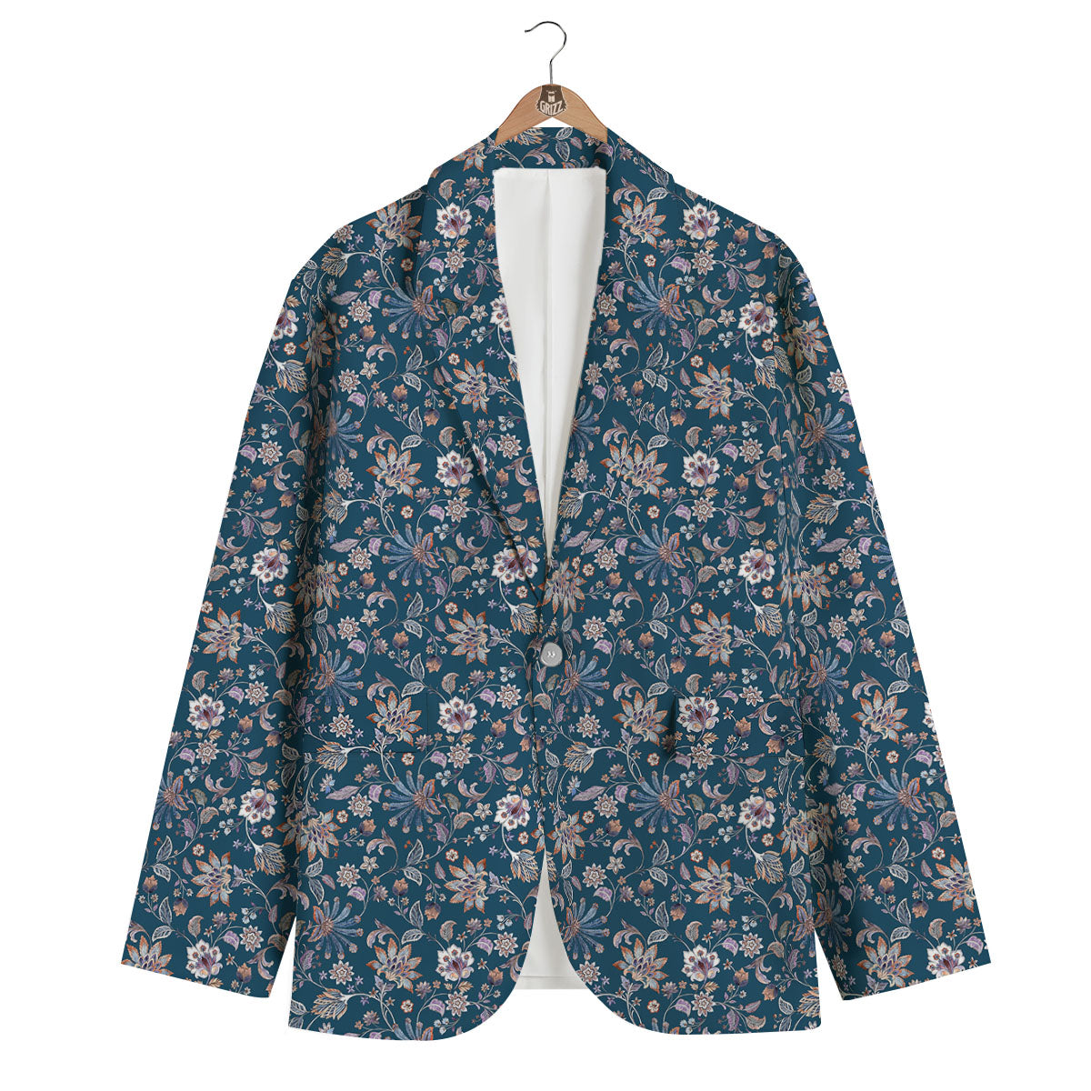 Paisley Bohemian Print Pattern Men's Blazer-grizzshop