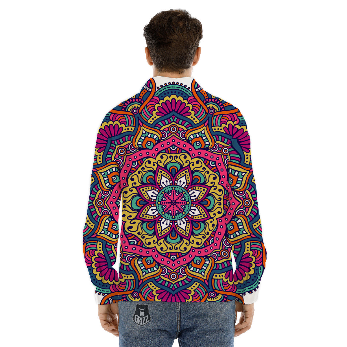 Paisley Boho Colorful Print Men's Dress Shirts-grizzshop