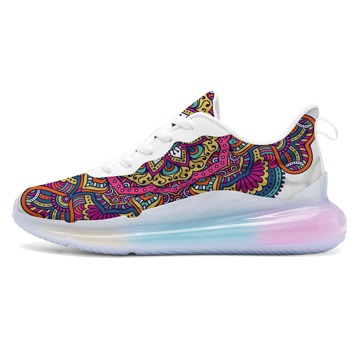 Paisley Boho Colorful Print Running Sneakers-grizzshop