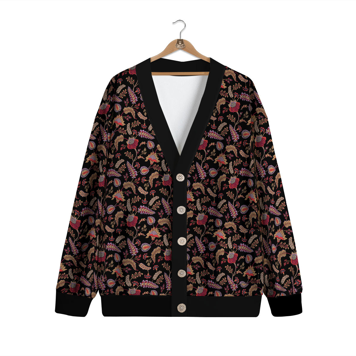 Paisley Boho Print Pattern Cardigan-grizzshop