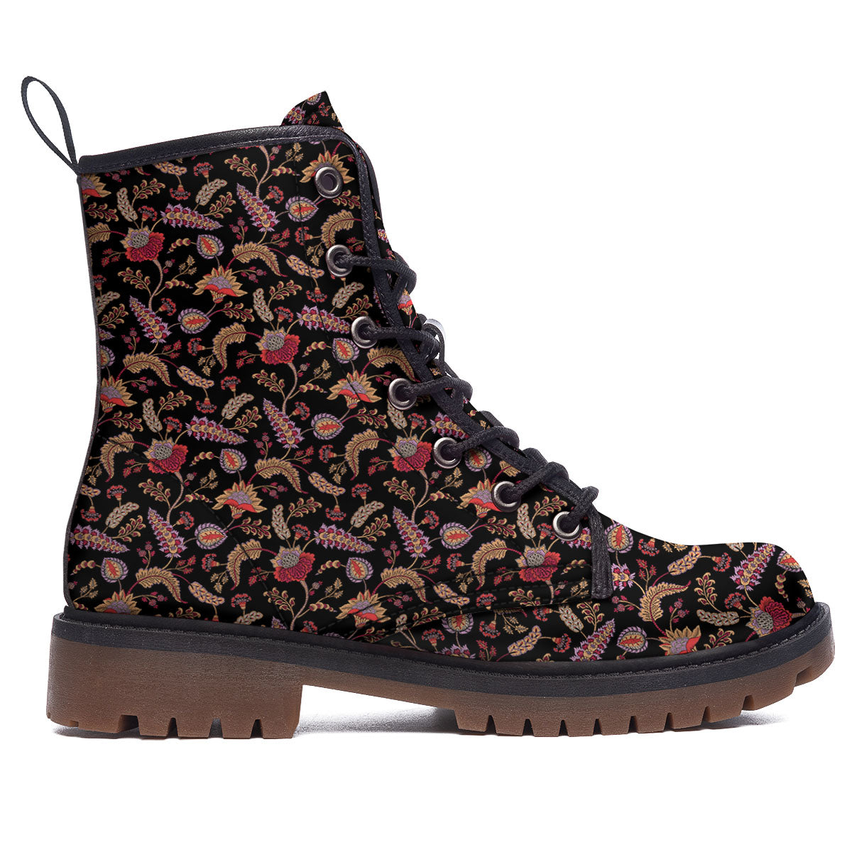 Paisley Boho Print Pattern Work Boots-grizzshop