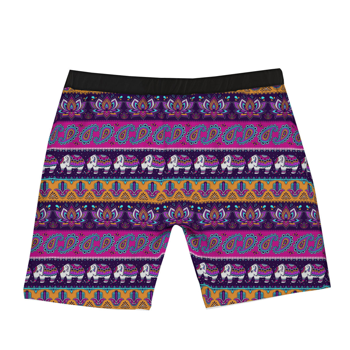 Paisley Elephant Hamsa Print Pattern Boxer Briefs-grizzshop