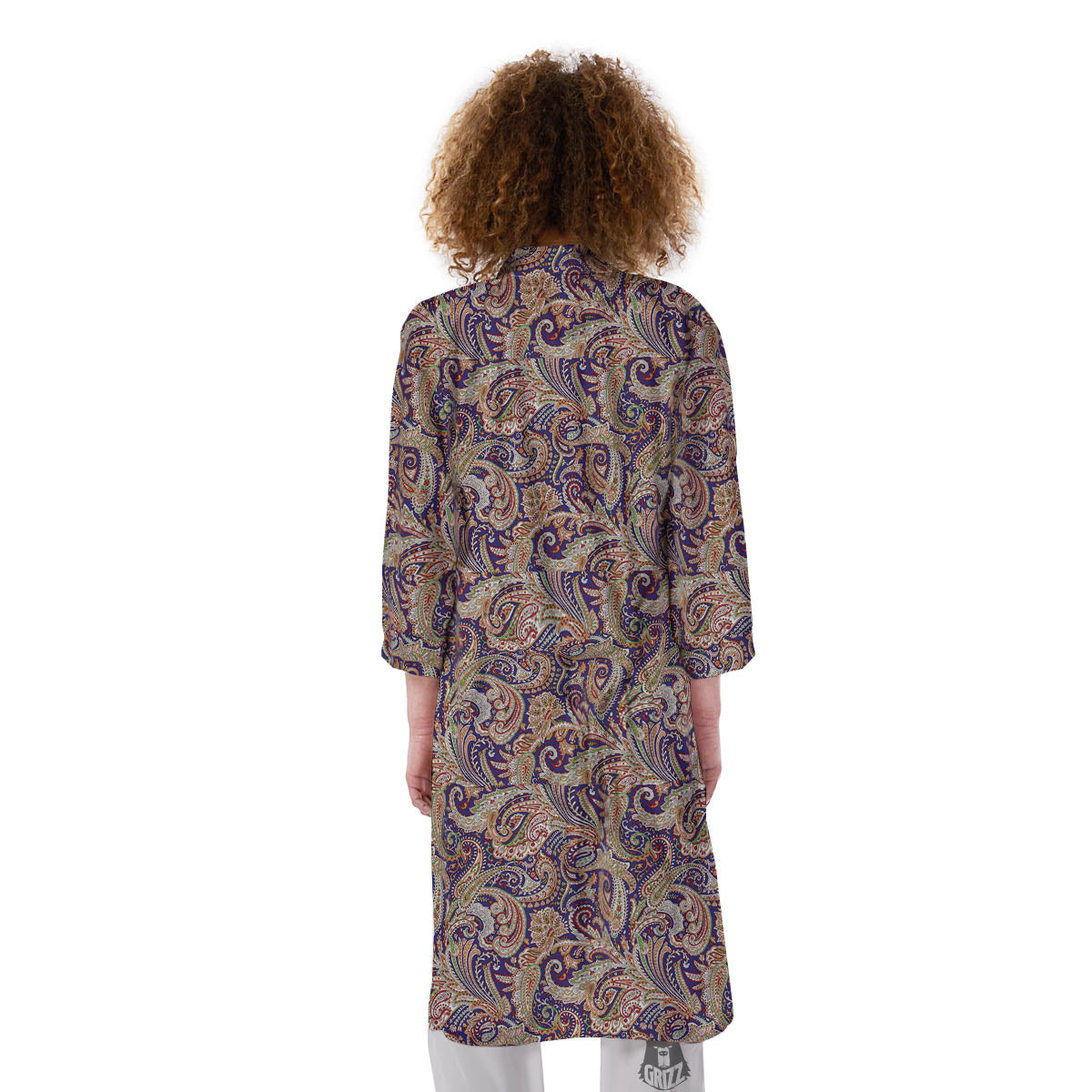 Paisley Indian Colorful Print Pattern Kimono-grizzshop