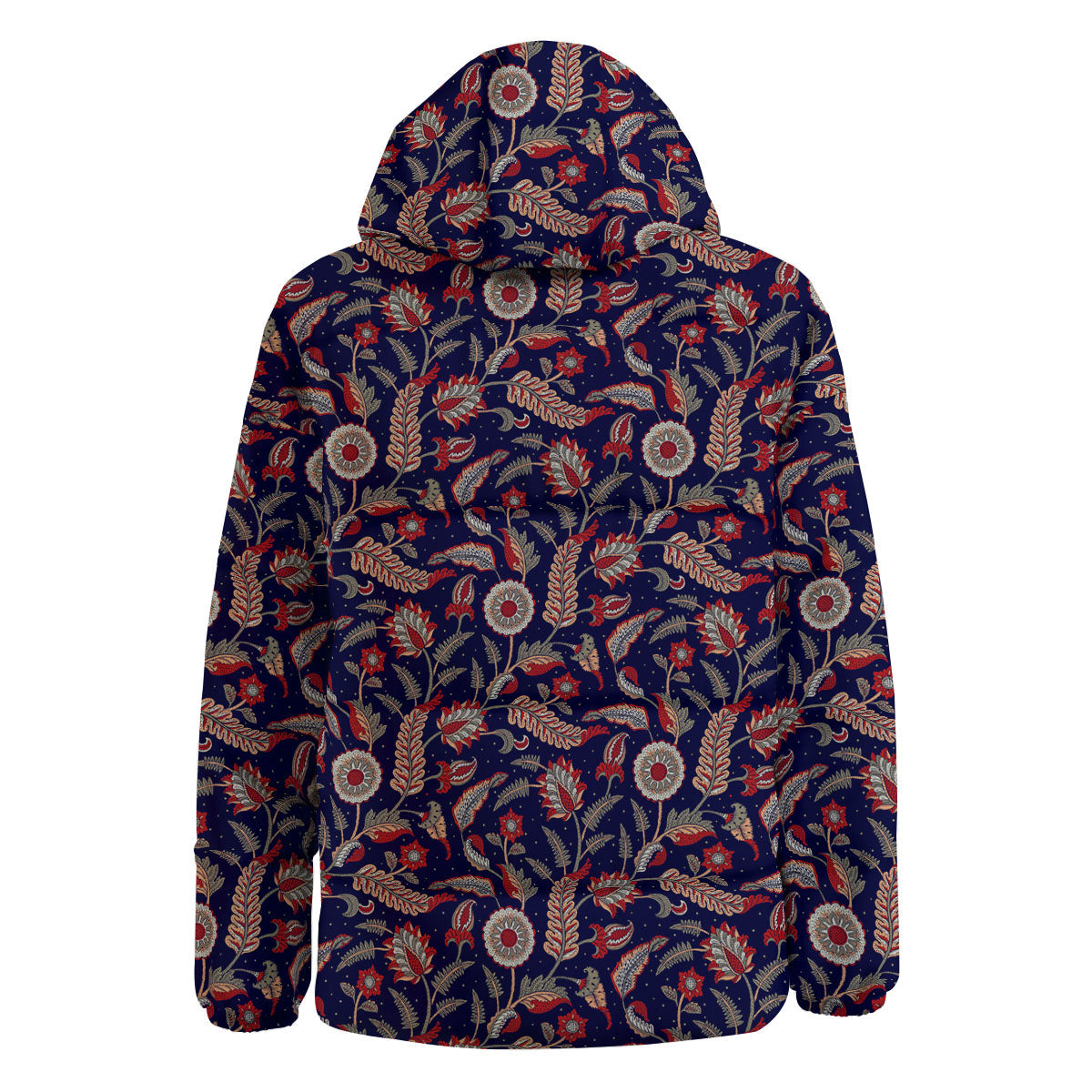 Paisley Indian Print Pattern Down Jacket-grizzshop