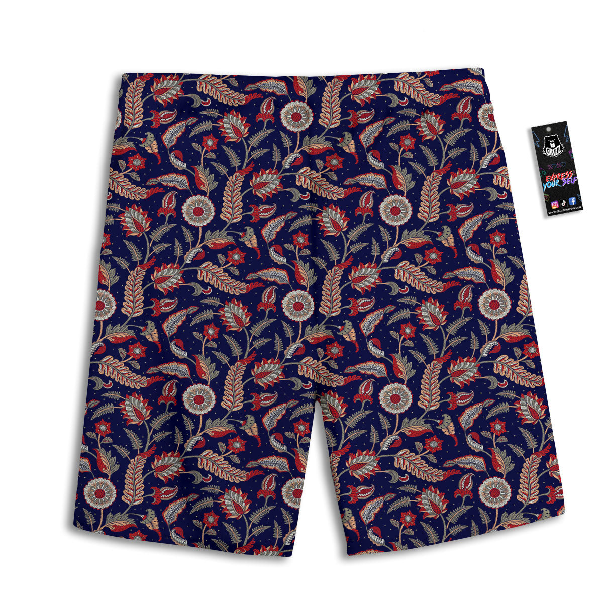 Paisley Indian Print Pattern Men's Athletic Shorts