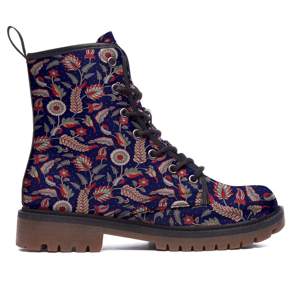 Paisley Indian Print Pattern Work Boots-grizzshop