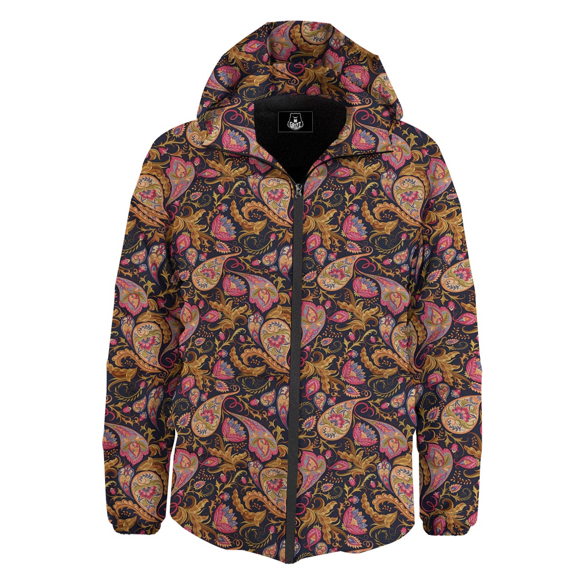 Paisley Indian Retro Print Pattern Down Jacket-grizzshop