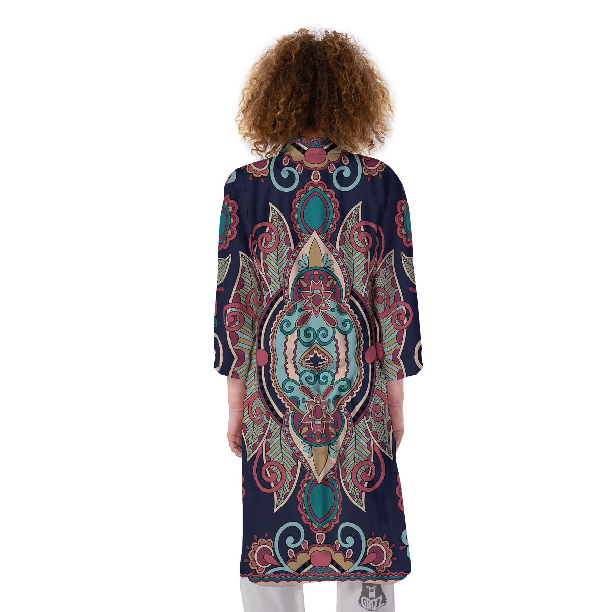 Paisley Mandala Ornamental Print Kimono-grizzshop