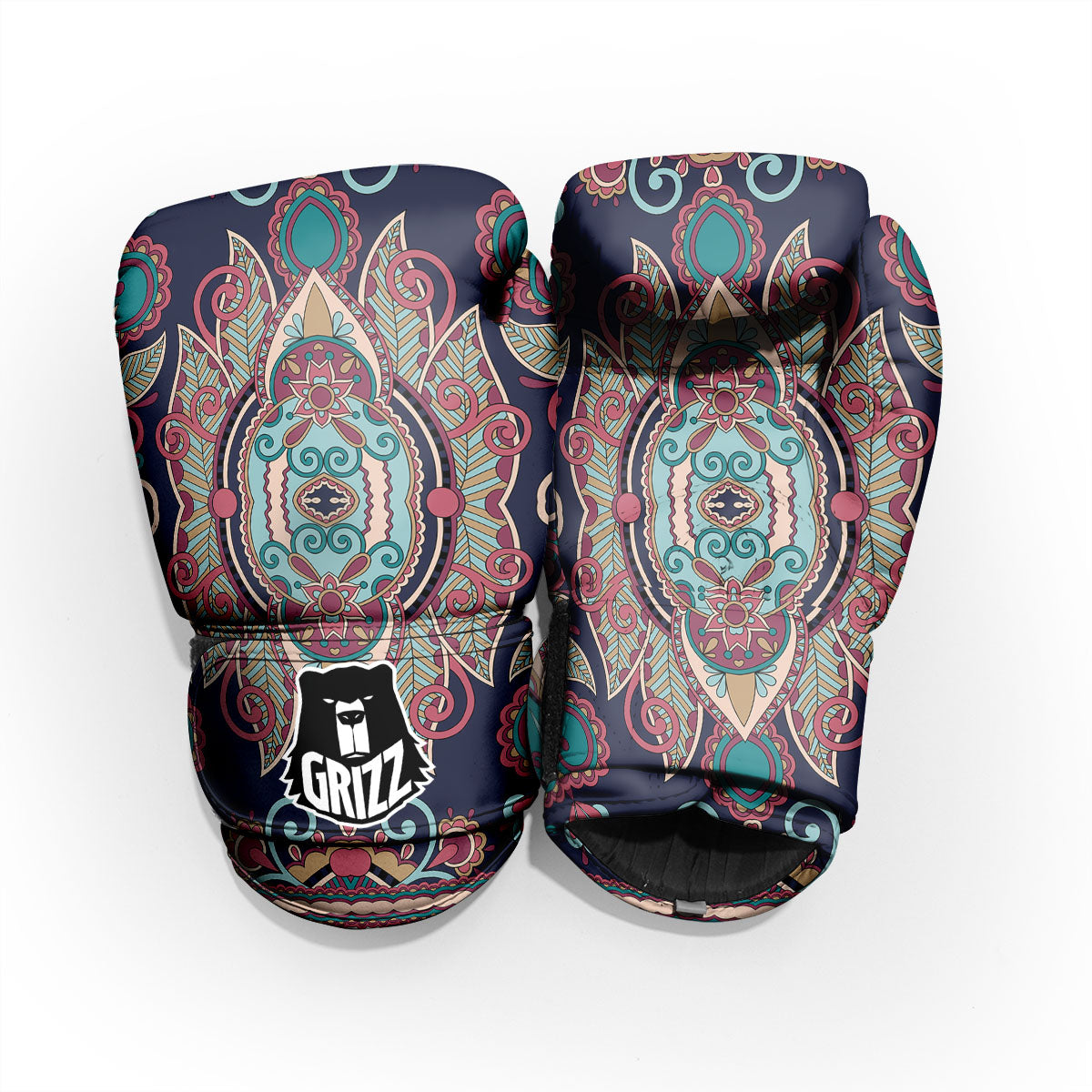 Paisley Mandala Ornamental Print Pro Boxing Glove