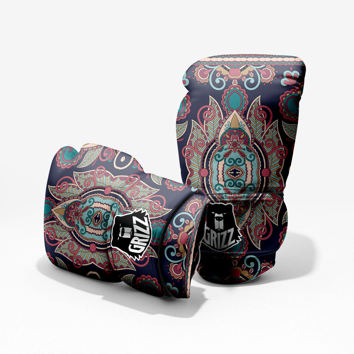 Paisley Mandala Ornamental Print Pro Boxing Glove