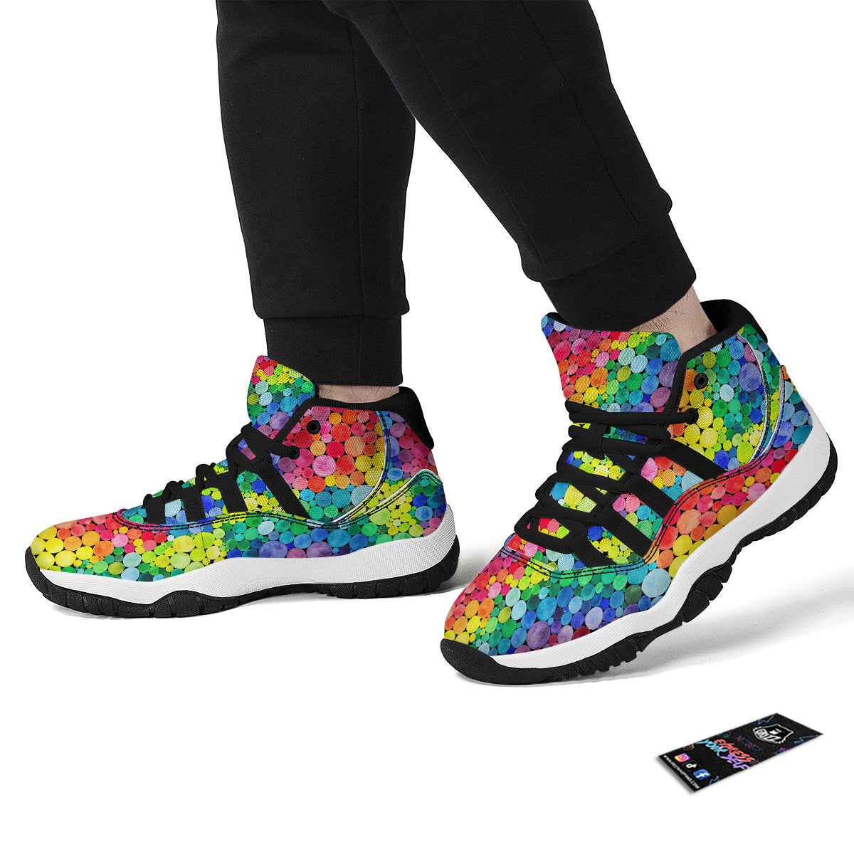 Paisley Ornament Black White And Flora Print Pattern Black Bball Shoes-grizzshop