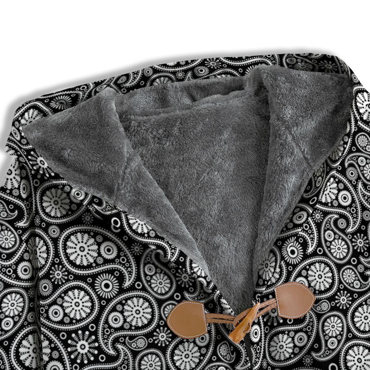 Paisley Ornament Black White And Flora Print Pattern Men's Windbreaker Jacket-grizzshop