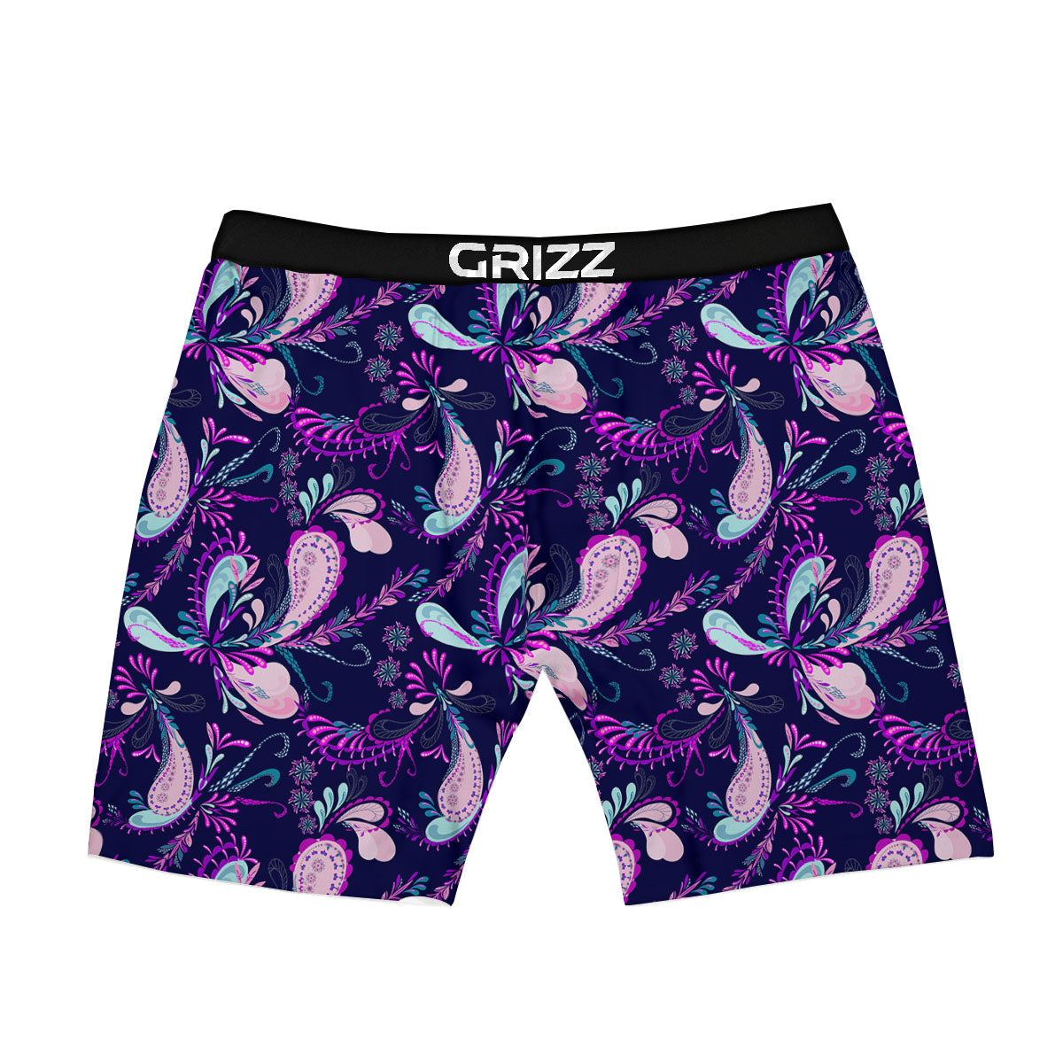 Paisley Pink And Purple Print Pattern Boxer Briefs-grizzshop