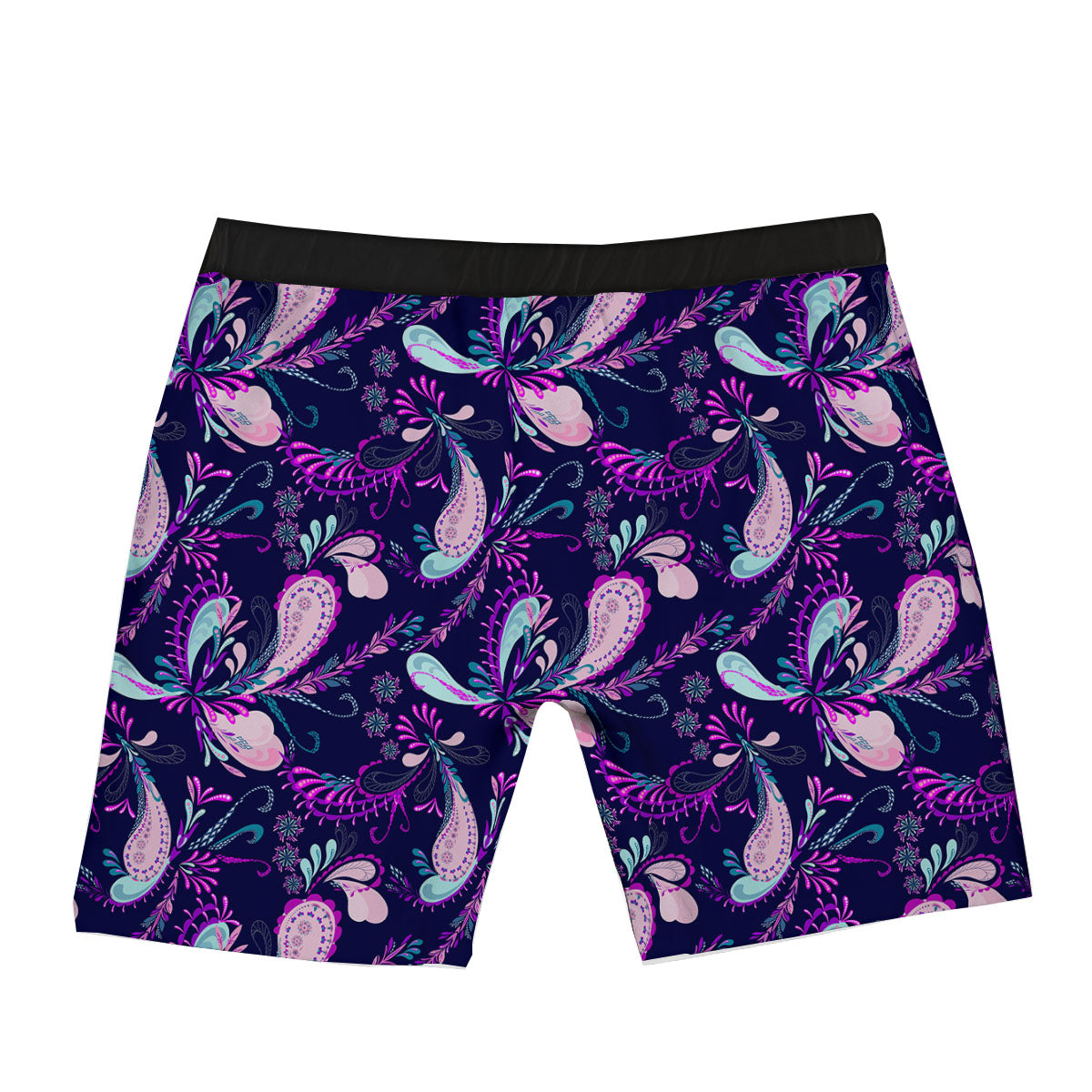 Paisley Pink And Purple Print Pattern Boxer Briefs-grizzshop