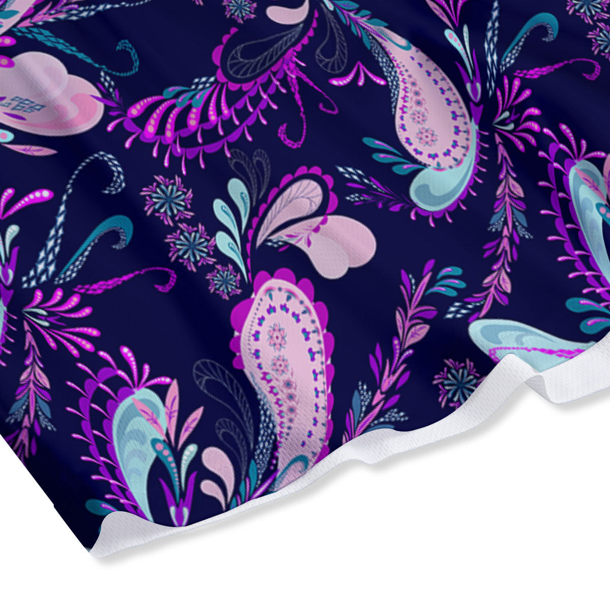 Paisley Pink And Purple Print Pattern Mesh Shorts