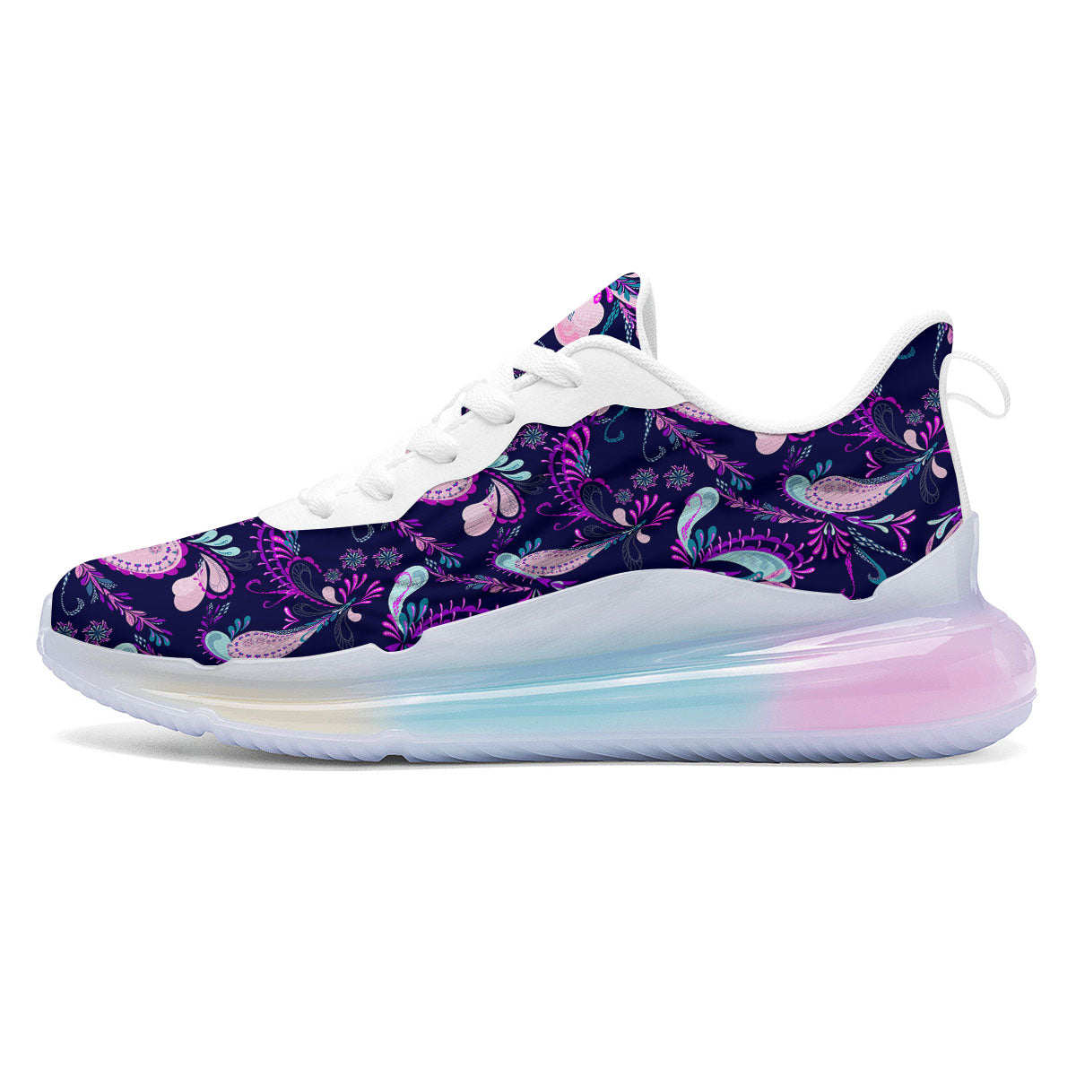 Paisley Pink And Purple Print Pattern Running Sneakers-grizzshop
