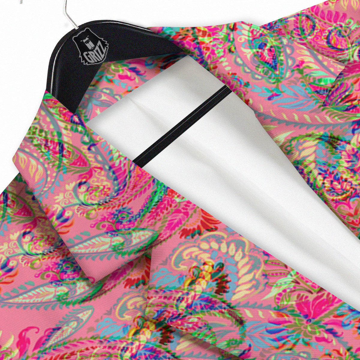 Paisley Pink Print Pattern Men's Sport Coat-grizzshop