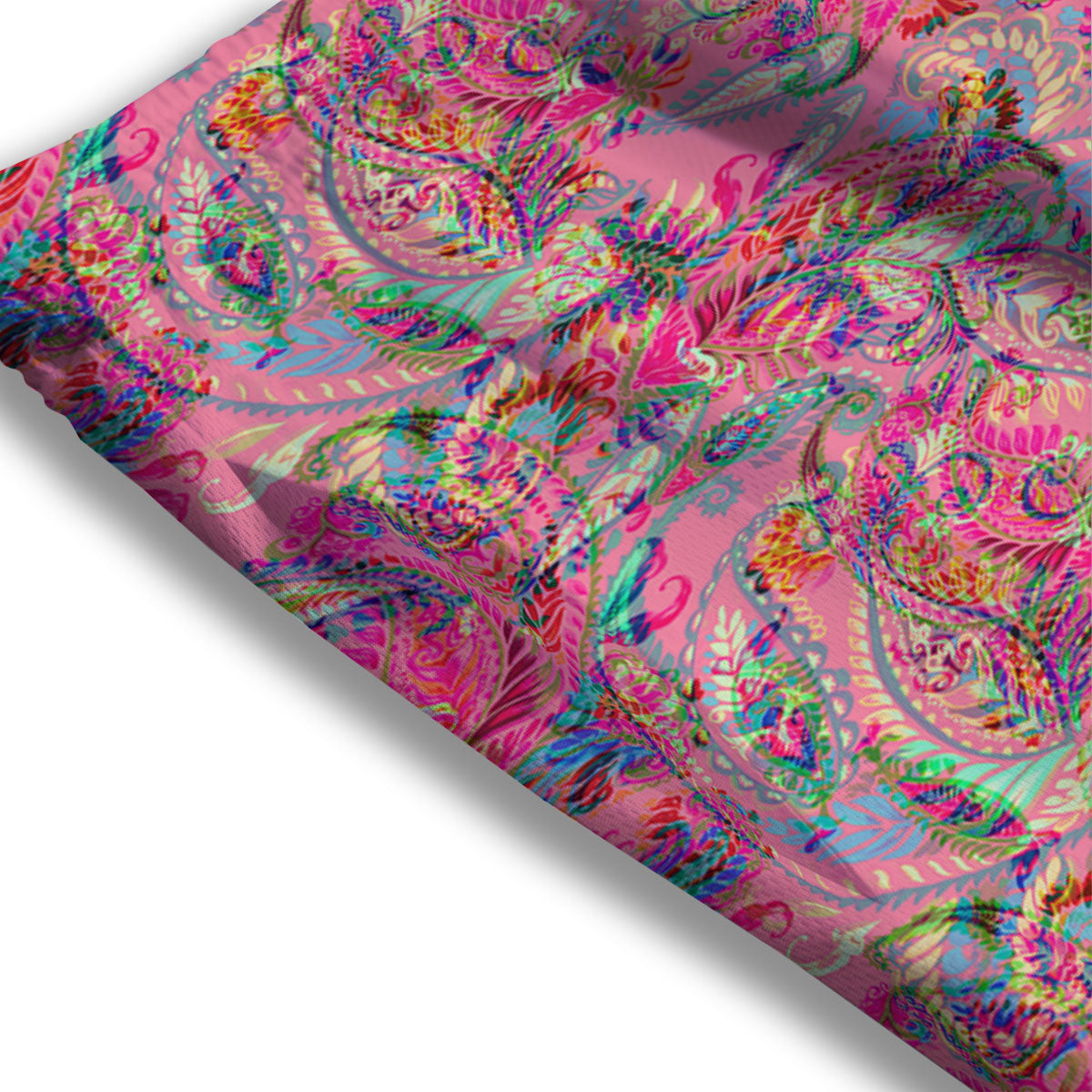 Paisley Pink Print Pattern Mesh Shorts