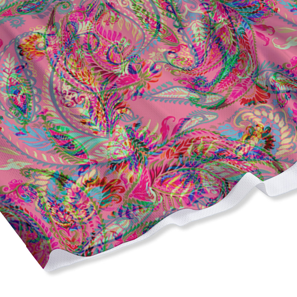 Paisley Pink Print Pattern Mesh Shorts