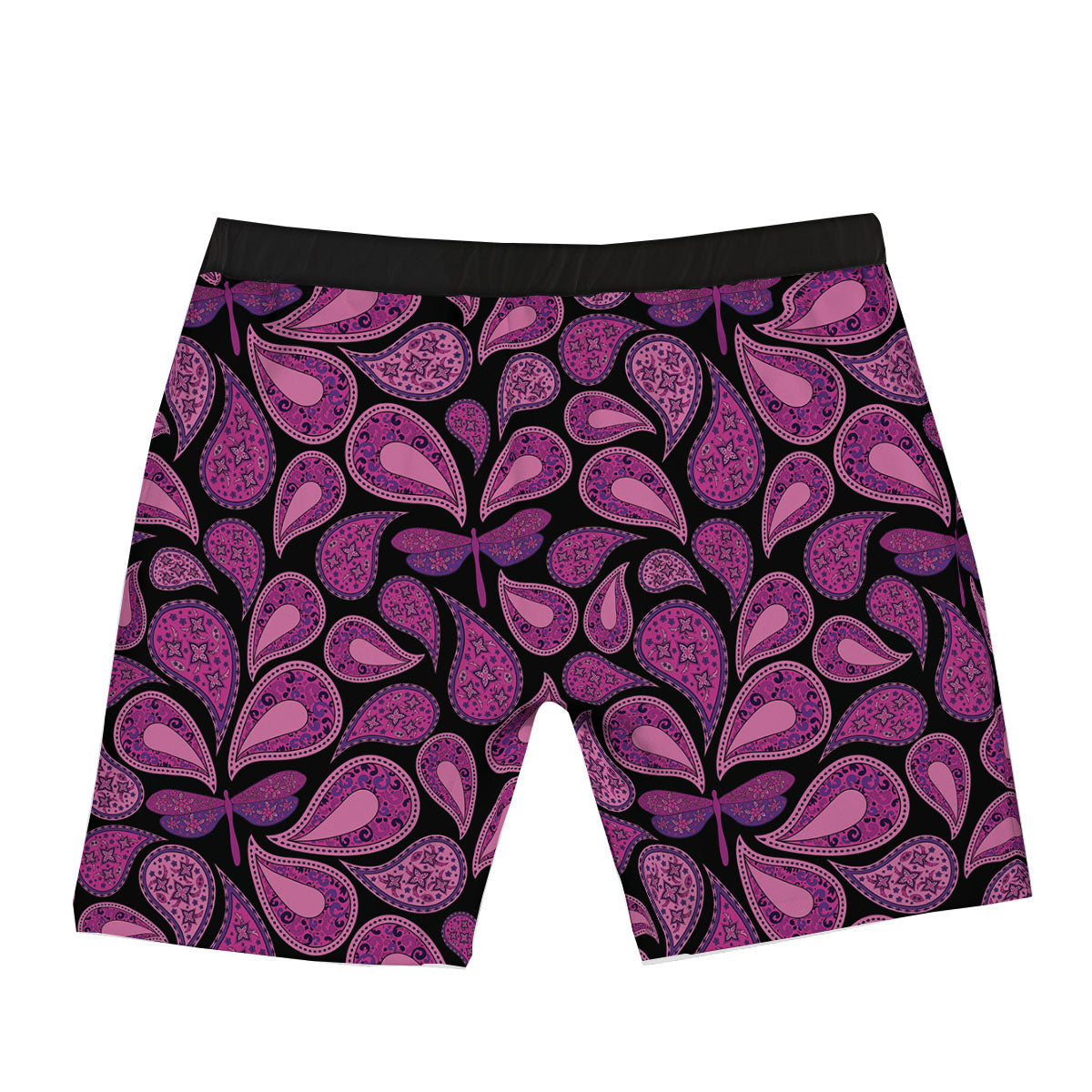 Paisley Purple Print Pattern Boxer Briefs-grizzshop