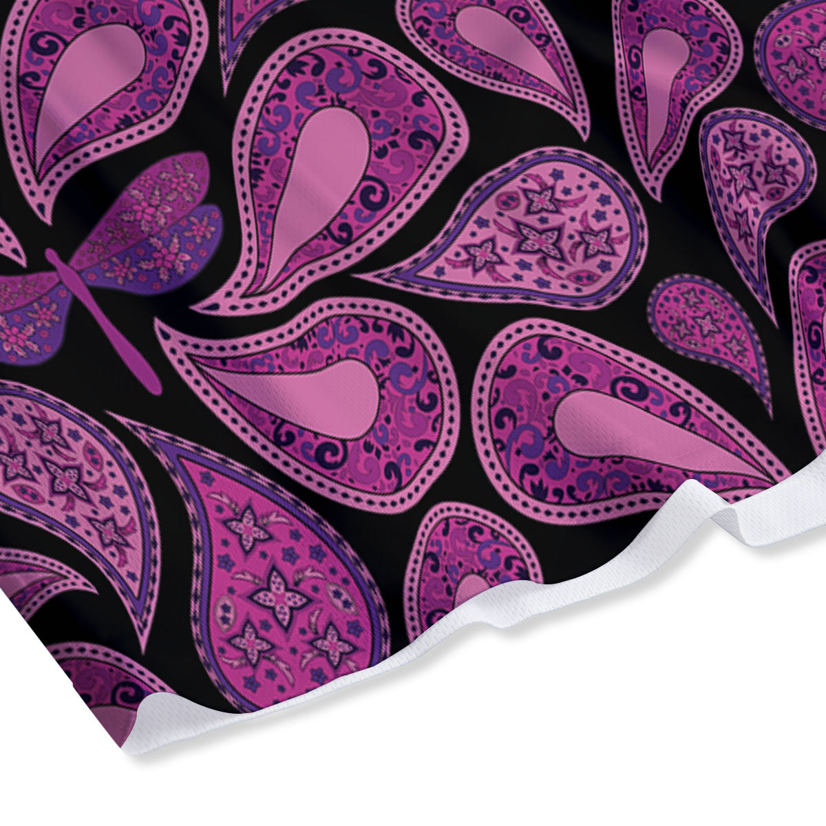 Paisley Purple Print Pattern Mesh Shorts