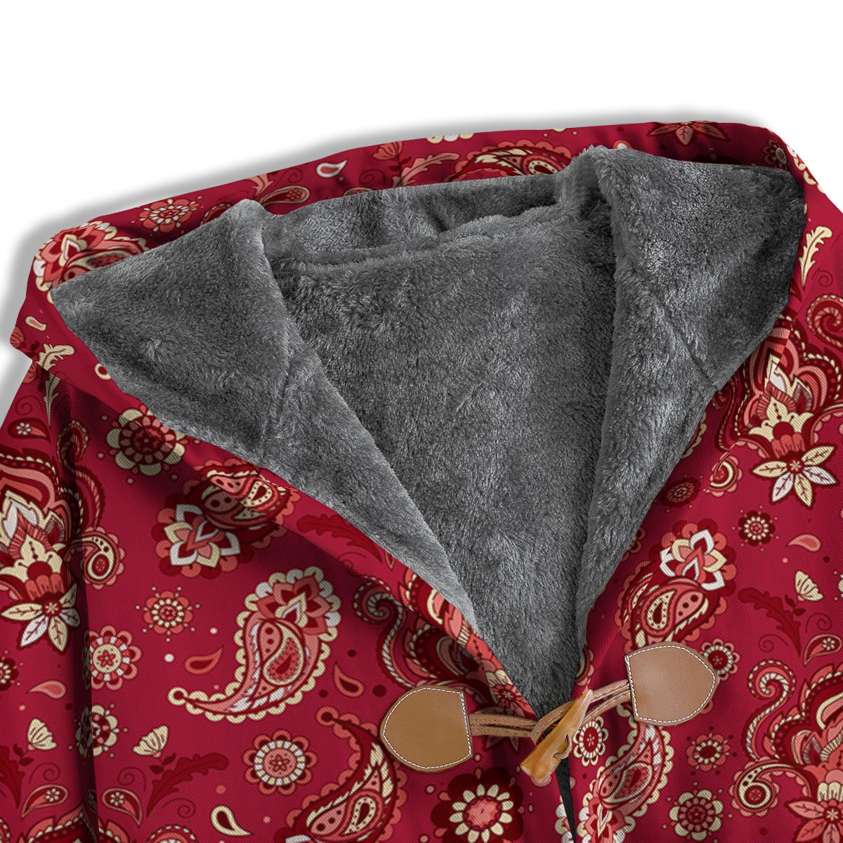 Paisley Red Print Pattern Men's Windbreaker Jacket-grizzshop