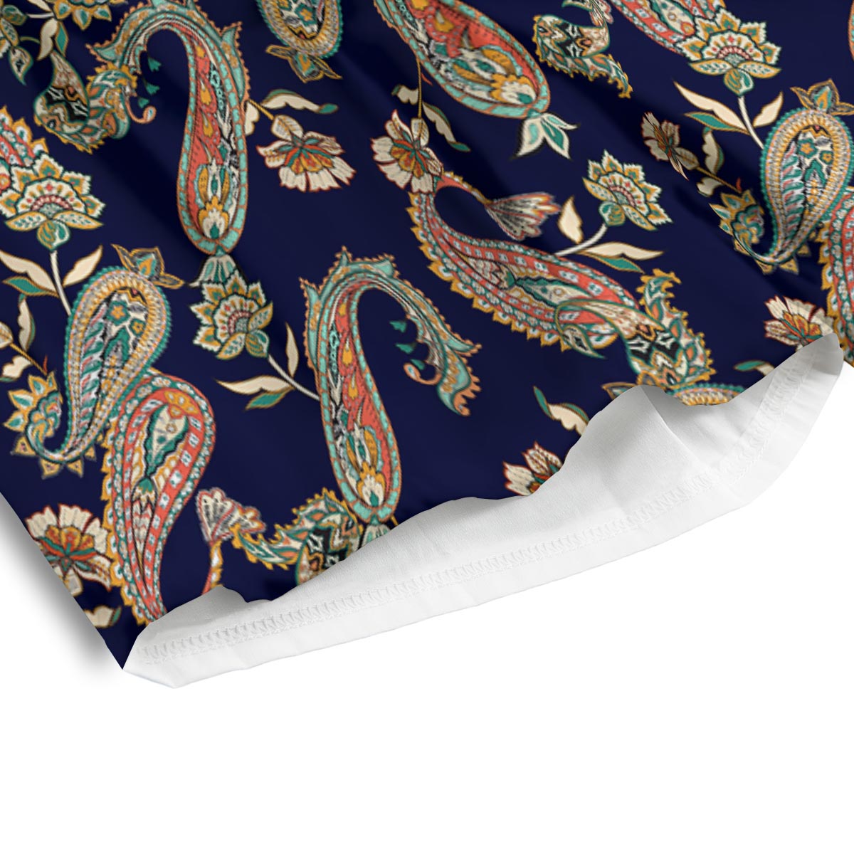 Paisley Retro Print Pattern Men's Athletic Shorts