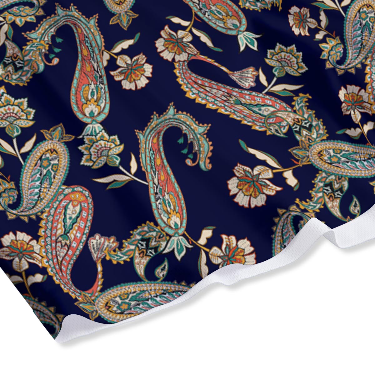 Paisley Retro Print Pattern Mesh Shorts