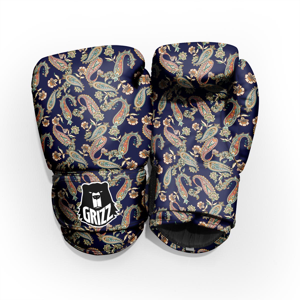 Paisley Retro Print Pattern Pro Boxing Glove
