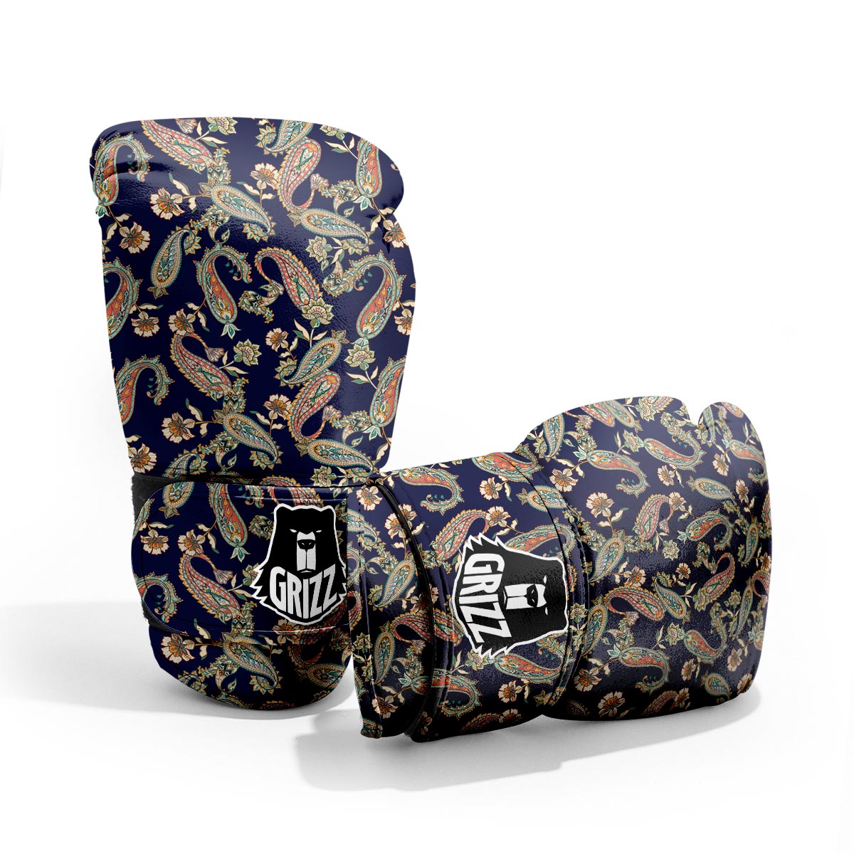 Paisley Retro Print Pattern Pro Boxing Glove