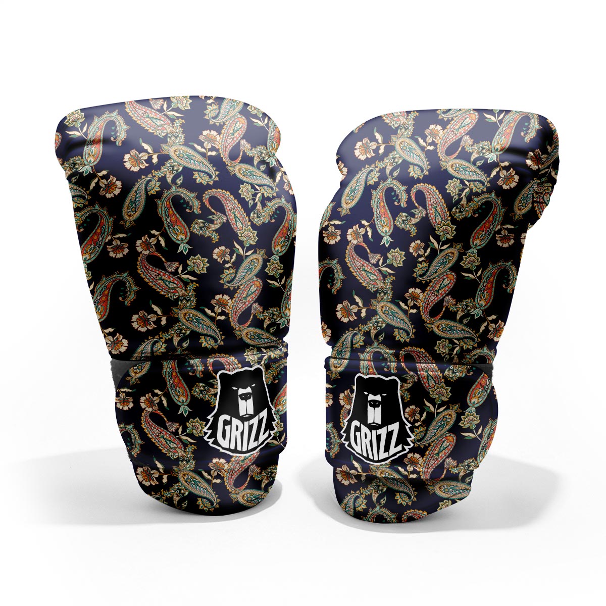 Paisley Retro Print Pattern Pro Boxing Glove