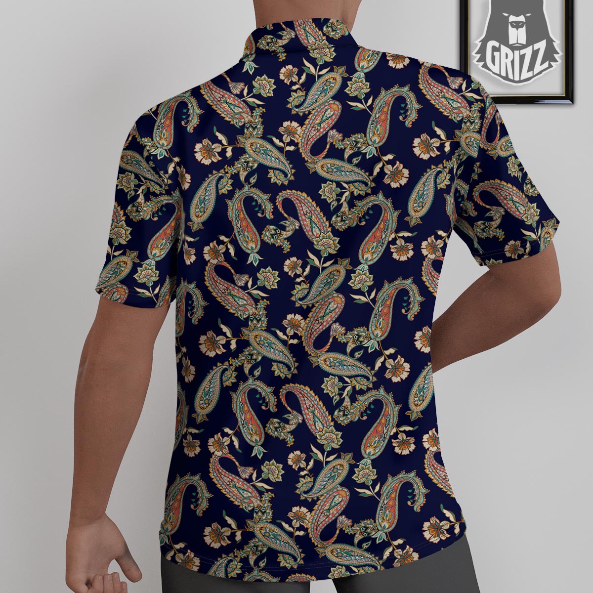 Paisley Retro Print Pattern Untucked Shirts-grizzshop