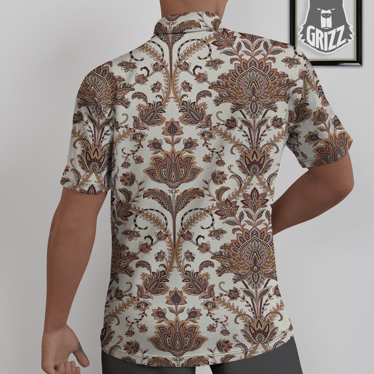 Paisley Vintage Pattern Untucked Shirts-grizzshop