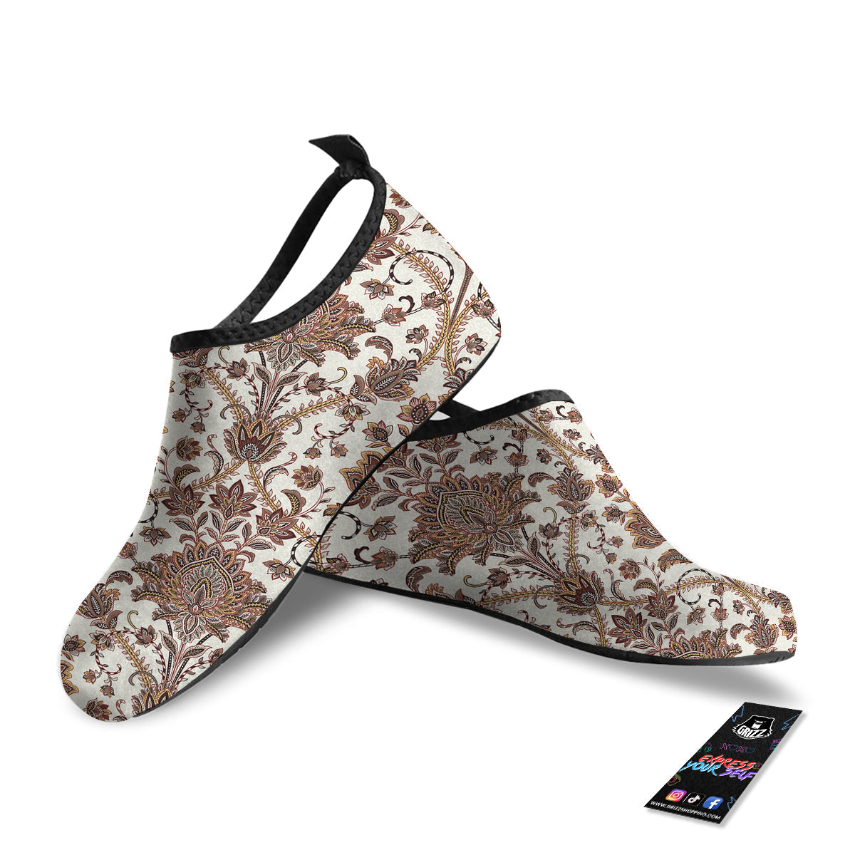 Paisley Vintage Pattern Water Shoes-grizzshop