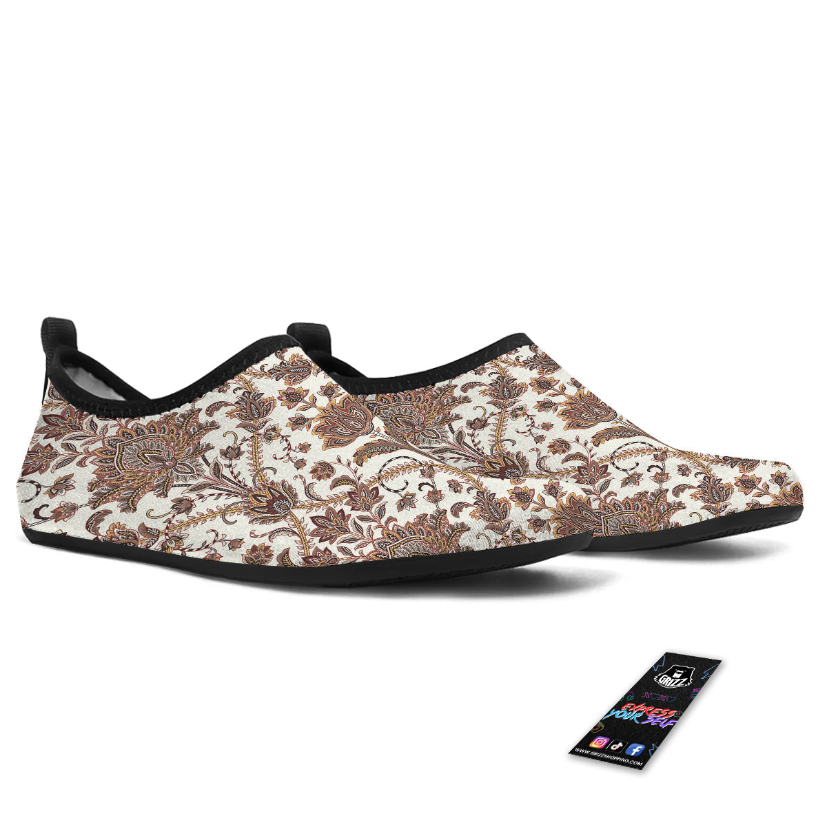 Paisley Vintage Pattern Water Shoes-grizzshop