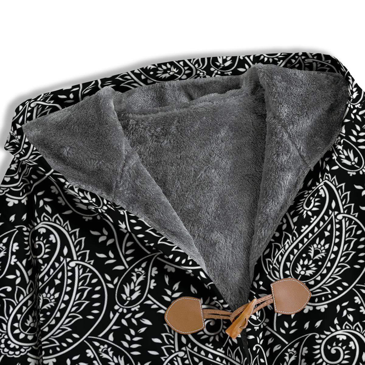 Paisley White And Black Print Pattern Men's Windbreaker Jacket-grizzshop