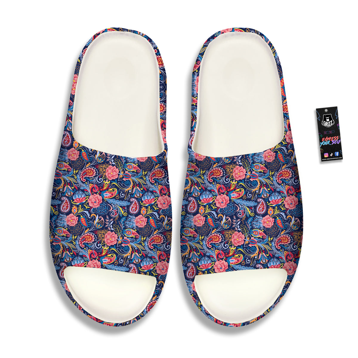 Paisley Art Print Pattern Sandals-grizzshop