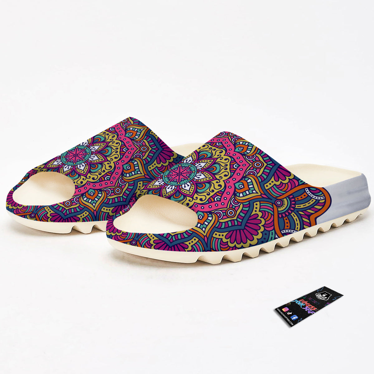 Paisley Boho Colorful Print Sandals-grizzshop