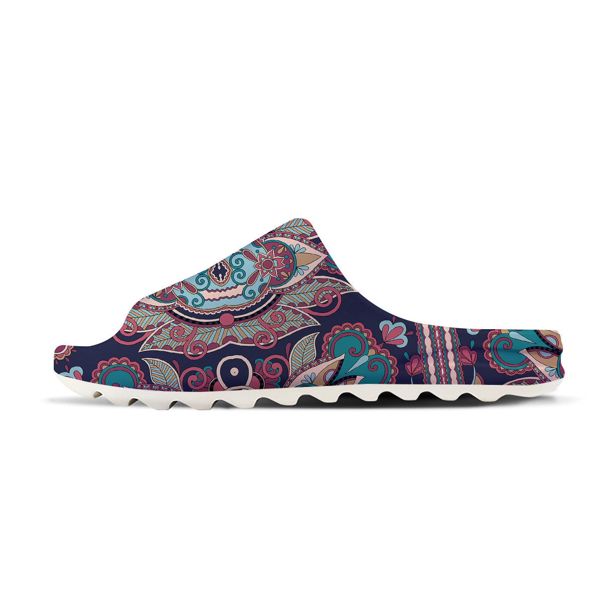 Paisley Mandala Ornamental Print Sandals-grizzshop