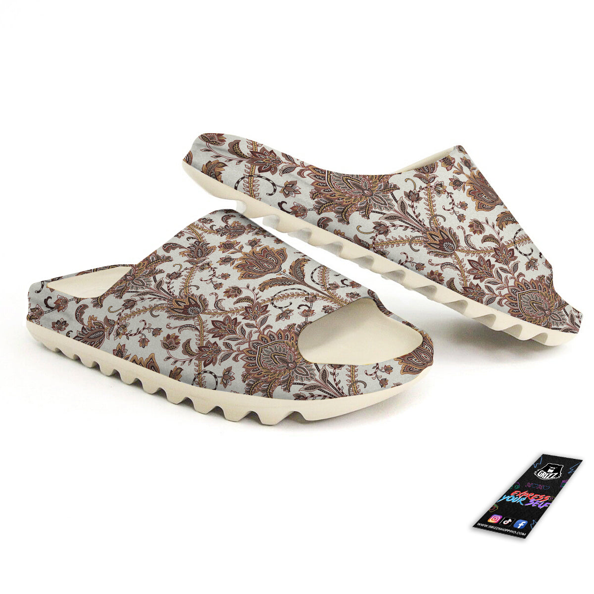 Paisley Vintage Pattern Sandals-grizzshop