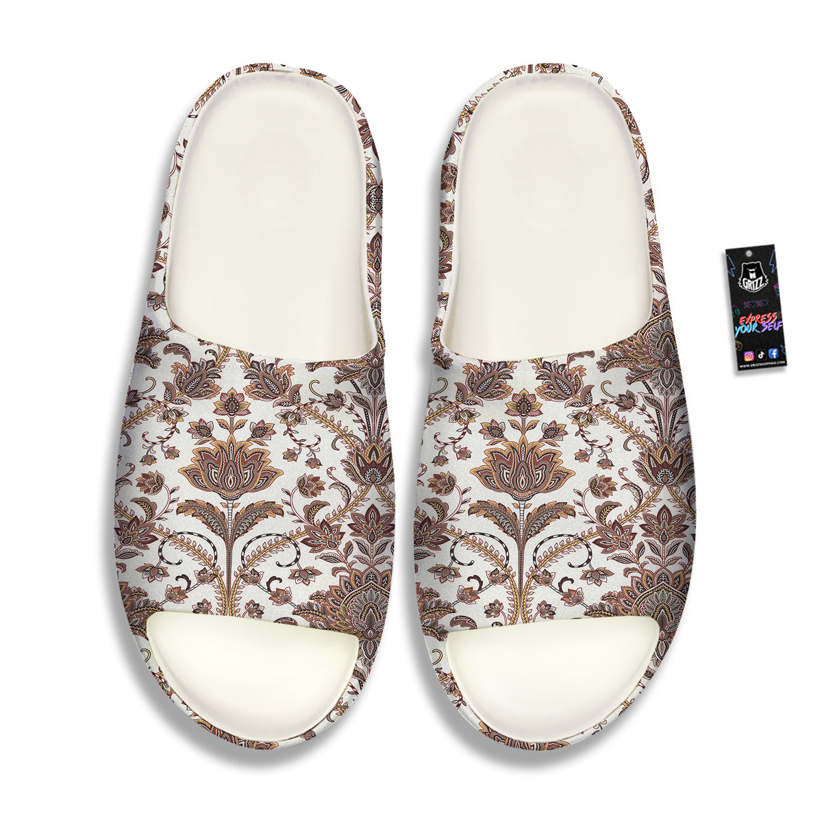 Paisley Vintage Pattern Sandals-grizzshop