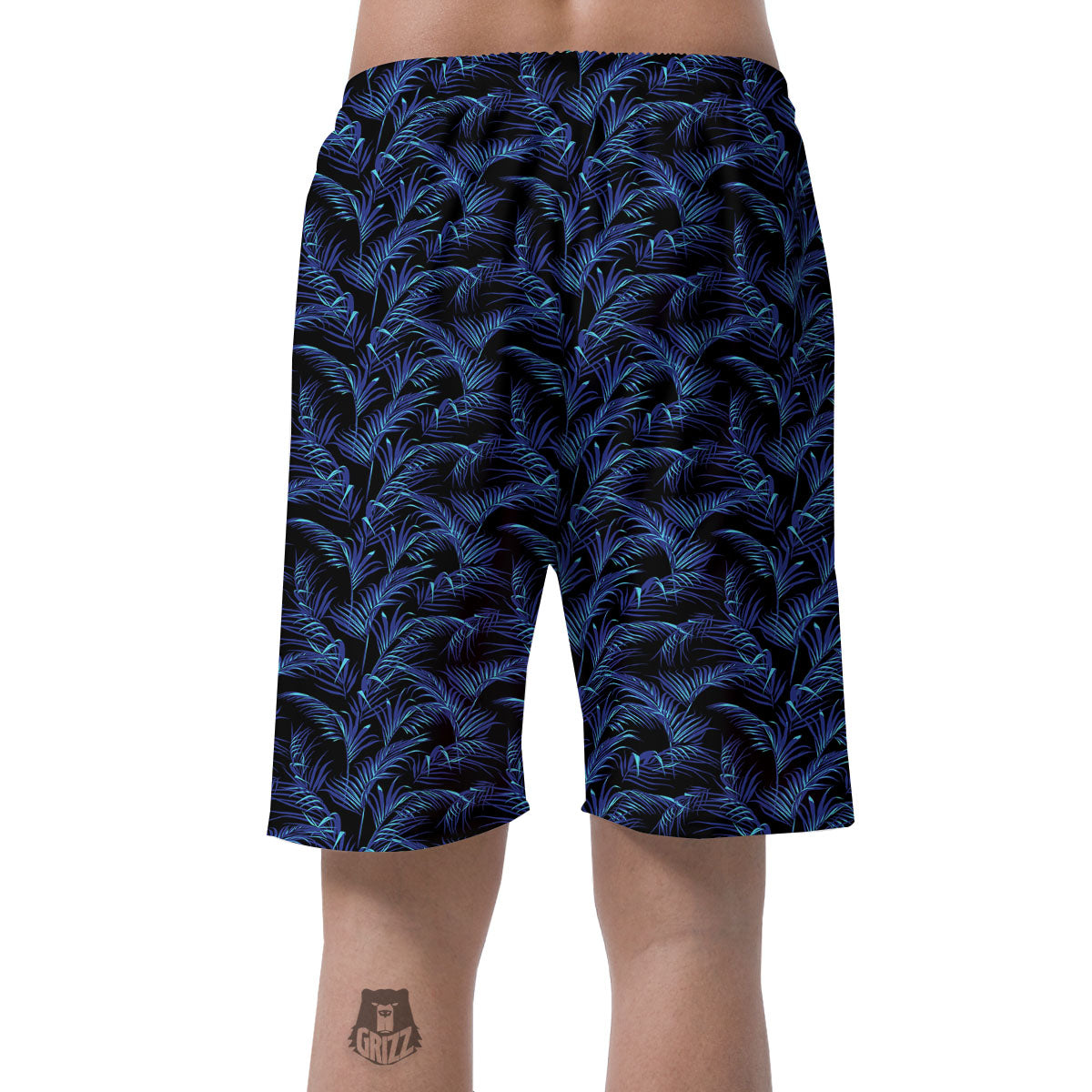 Palm Leaf Dark Tropical Print Pattern Men's Shorts-grizzshop
