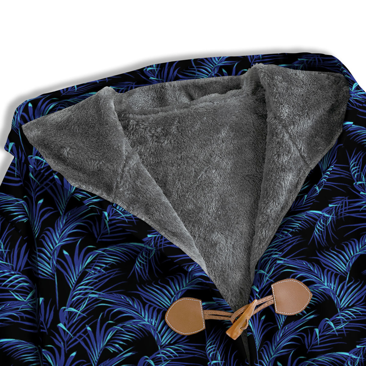 Palm Leaf Dark Tropical Print Pattern Men's Windbreaker Jacket-grizzshop